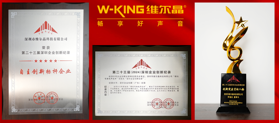 荣耀时刻 | 维尔晶音响荣获自主创新标杆企业等三项大奖